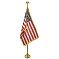 U.S. Indoor/ Parade Flag Set w/ Oak Pole (2'x3')